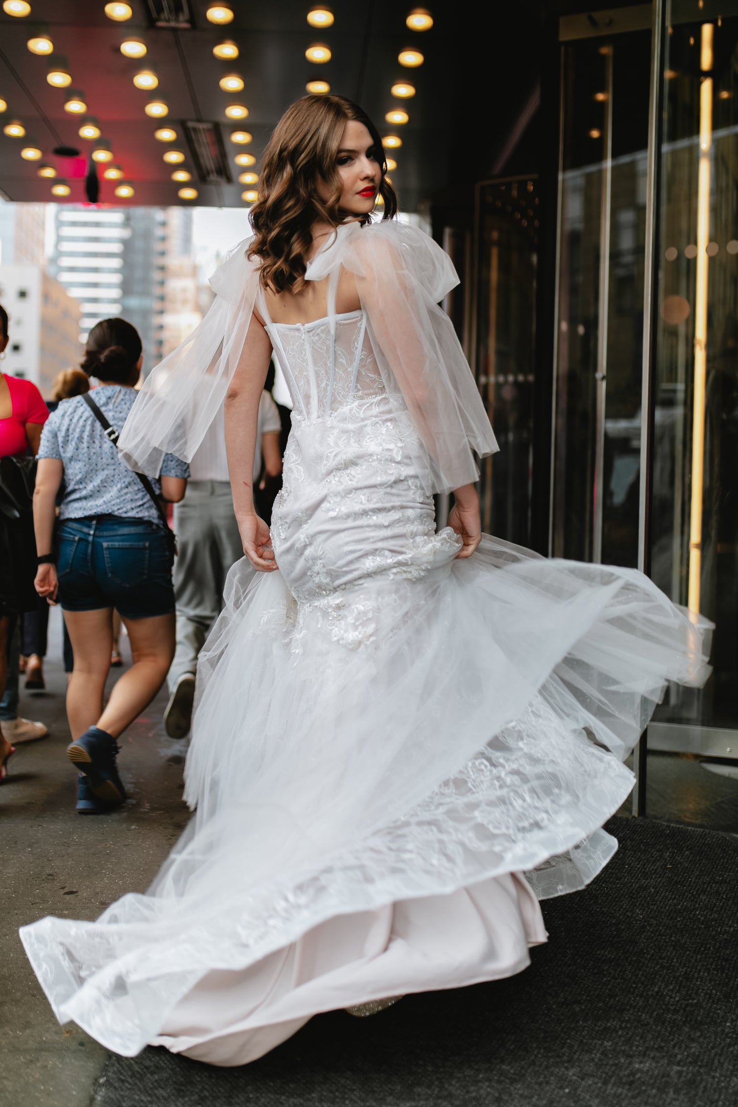 The Gabbana Dress-OFF THE SHOULDER MERMAID BRIDAL GOWN: Off-White