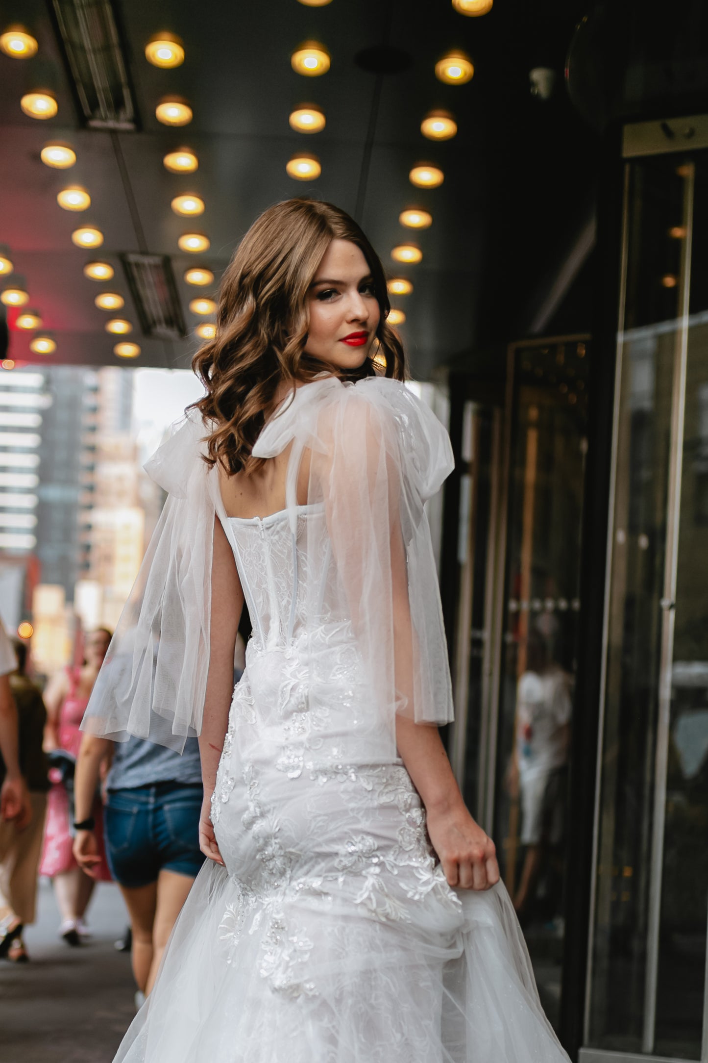 The Gabbana Dress-OFF THE SHOULDER MERMAID BRIDAL GOWN: Off-White