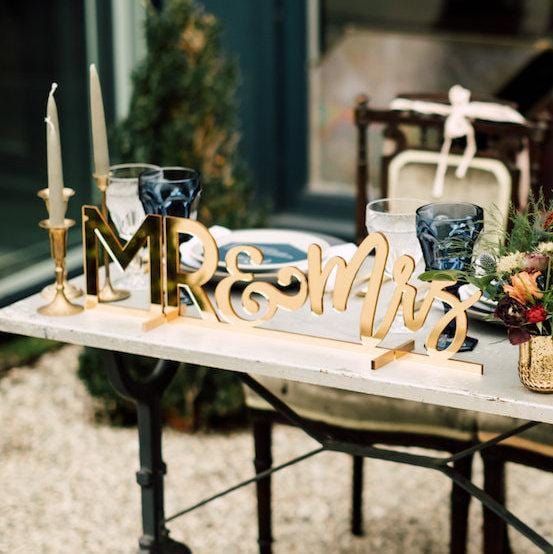 Mr & Mrs Sweetheart Table Sign, Acrylic
